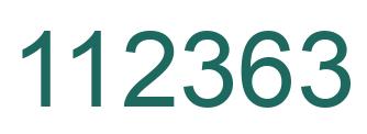 Number 112363 green image