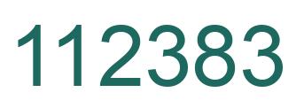 Number 112383 green image