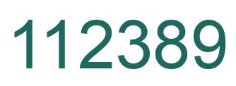 Number 112389 green image