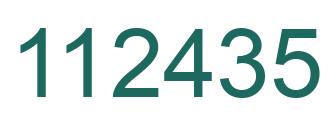 Número 112435 imagen verde