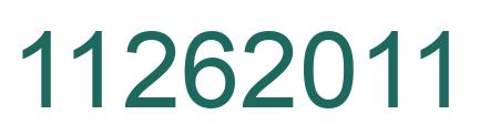 Number 11262011 green image