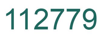 Number 112779 green image