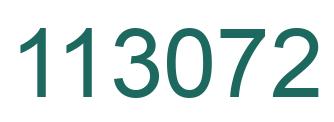 Number 113072 green image