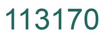 Number 113170 green image