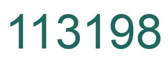 Number 113198 green image