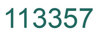 Number 113357 green image