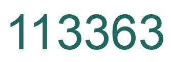 Number 113363 green image