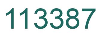 Number 113387 green image