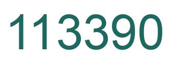 Number 113390 green image