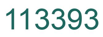 Number 113393 green image