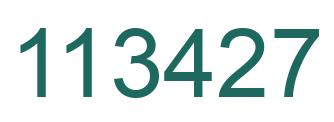 Number 113427 green image