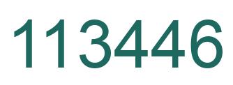 Number 113446 green image