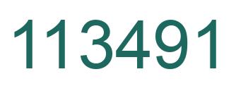 Número 113491 imagen verde