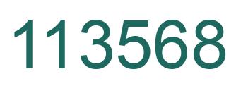 Number 113568 green image
