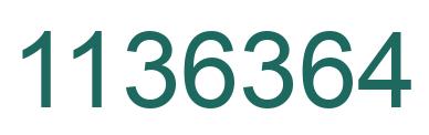 Number 1136364 green image