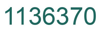 Number 1136370 green image