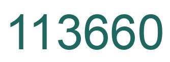 Number 113660 green image