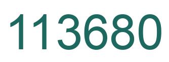 Number 113680 green image