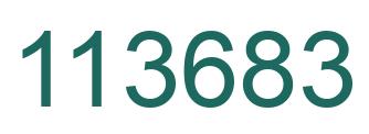 Number 113683 green image