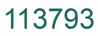Número 113793 imagen verde
