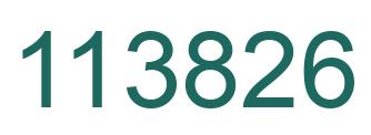 Number 113826 green image