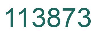 Number 113873 green image