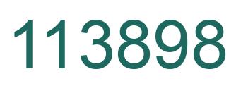 Number 113898 green image