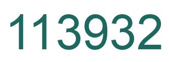 Number 113932 green image