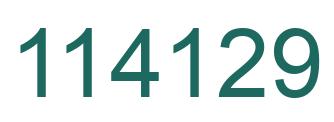 Number 114129 green image