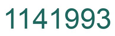 Number 1141993 green image