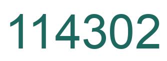 Number 114302 green image