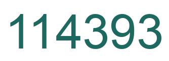 Number 114393 green image