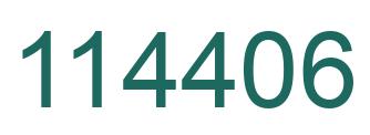 Number 114406 green image