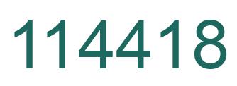 Number 114418 green image