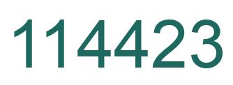 Number 114423 green image