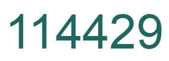 Number 114429 green image