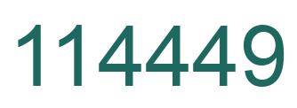 Number 114449 green image