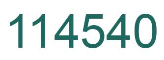 Número 114540 imagen verde