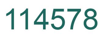 Number 114578 green image