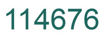 Number 114676 green image