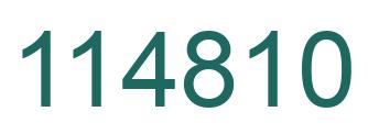 Number 114810 green image