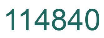 Number 114840 green image