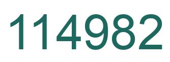 Number 114982 green image