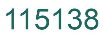 Number 115138 green image