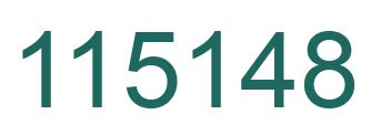 Number 115148 green image