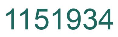 Number 1151934 green image