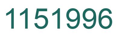 Number 1151996 green image