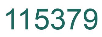 Number 115379 green image