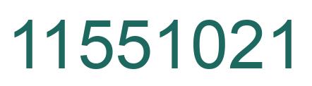 Número 11551021 imagen verde