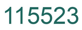 Número 115523 imagen verde